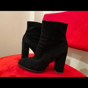 Black Suede Boots, leather interior